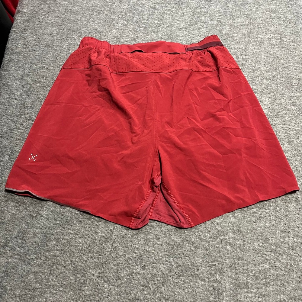 Lululemon Pace Breaker Lined Shorts Mens Small Red Athletic Running Gym Training